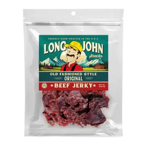 Long John Snacks Old Fashioned Style Beef Jerky - 2.85 oz. - Full of Flavor, Perfectly Dried Dry Bite Natural