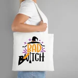 Bad Bitch Halloween Tote Bag, Witchy, Witches Brew, Trick Or Treat, Sexy Tote Bags, Tote Bags For Girls, Unique Handbags, Spooky Bags,