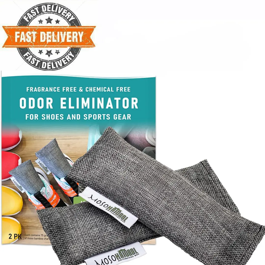 Moso Natural Shoe Odor Absorbers. A Scent Free Odor Eliminator for Shoes Footwear Comfort