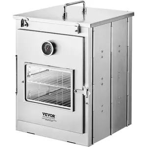 VEVOR Foldable Camping Oven, Stainless Steel Portable Camping Stove, with 3 Tier Grill, Handle and Thermometer, Use with Wood Burning Fire, Propane Stoves, for Baking Bread, Pizza, Outdoor CookingVEVOR Super Brand Day