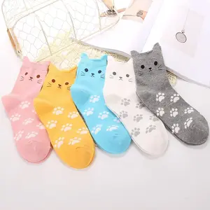 Women's Cat Socks 10 Pairs Three-dimensional Ear Tube Socks Beauty & Personal Care Fabric Womenswear toe sock woman sock
