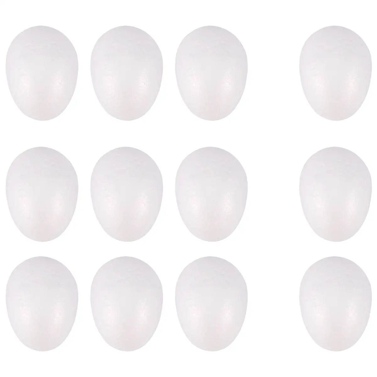 12 Pack 3 Inch Easter Foam Egg White Styrofoam Egg Craft Egg Foam Natural Polystyrene Egg Foam Handmade Egg Ball
