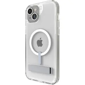ZAGG Crystal Palace Snap iPhone 15 Plus Clear Phone Case w/ Built-In Kickstand - Drop Protection (13ft/4m)  Durable Graphene  Anti-Yellowing  and Scratch-Resistant MagSafe Phone Case