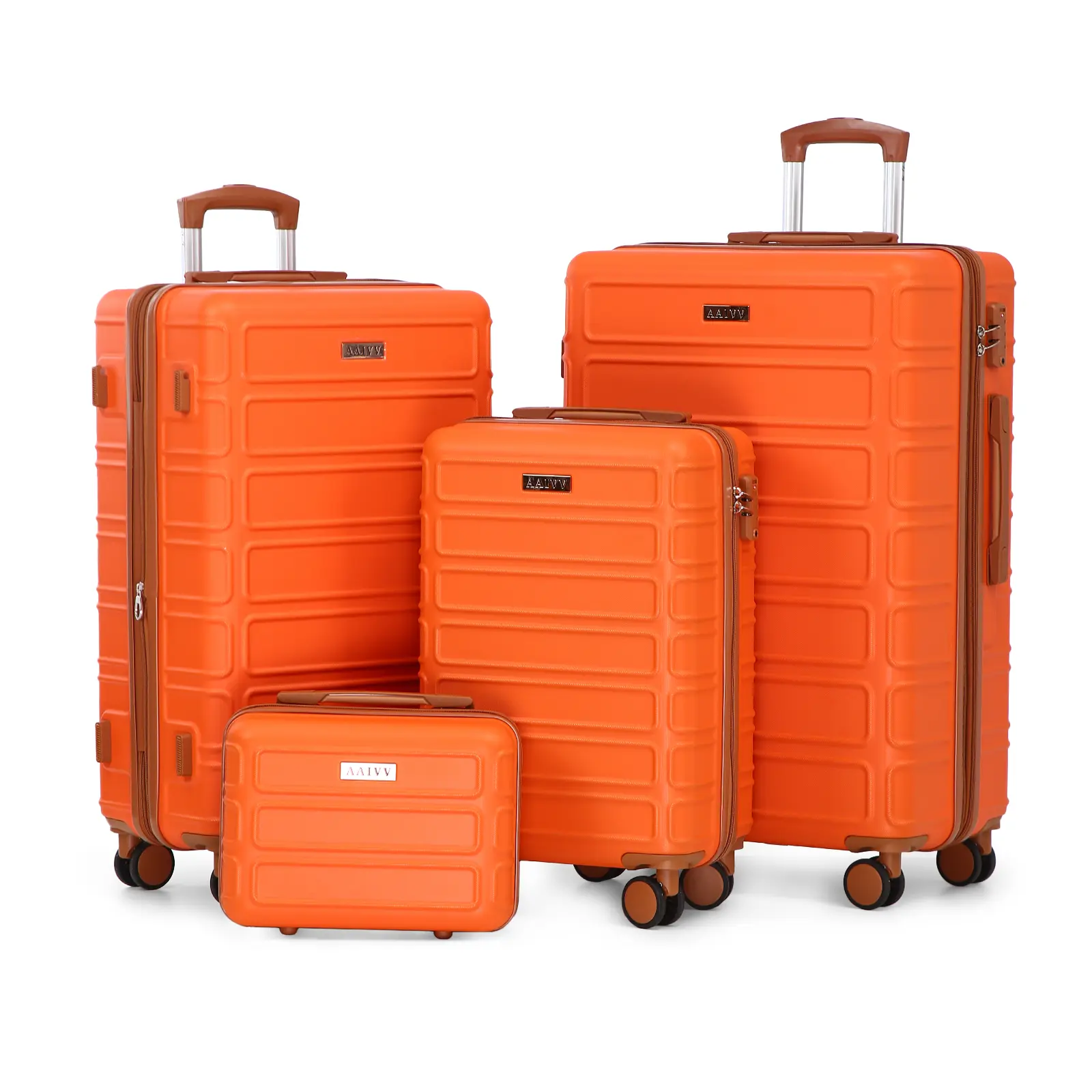 Dorm Move-In Day SAVED! AAIVV 4PC Luggage Set for Students, Lightweight ABS Hard Shell, TSA-Approved Lock, 28in Haul + 13in Toiletry Kit. Back to School Essential!