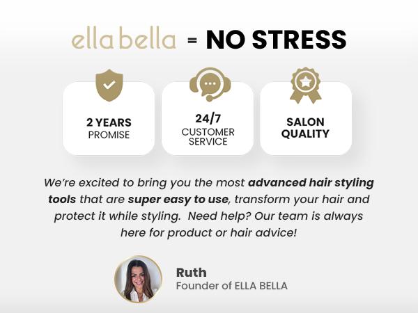 ELLA BELLA Hair Straightener & Curler 2 in 1, Airflow Flat Iron Curling Iron Combo with NST Plates, Air Curler & Straightener for Short and Long Hair, Smooth Glide Hair Styling Iron for Salon Results