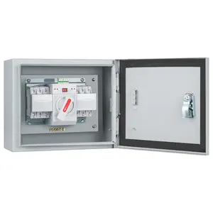 125 Amp 3P Dual Power Automatic Transfer , 120/240V Generator Changeover , with Metal Electrical Box for Outdoor and Indoor