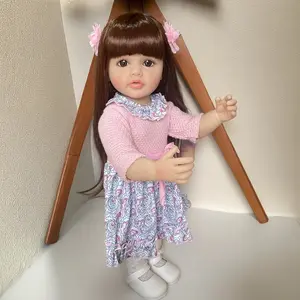 22-Inch 21.65inch Realistic Vinyl Betty Reborn Doll, Full Body Standing with Glue-On Hair, Collectible Companion Toy for Birthdays and Christmas Gifts