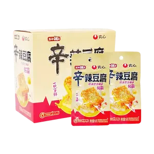 YANJINPUZI x Nongshim Collaboration Spicy Tofu Snacks - Creamy Cheese & Sweet Chili Flavor, 20 Packs (320g) - Chewy, Tender, Delicious Korean Snack