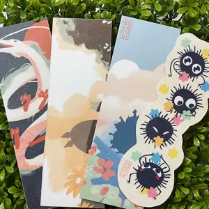 Ghibli inspired stylized landscape bookmarks