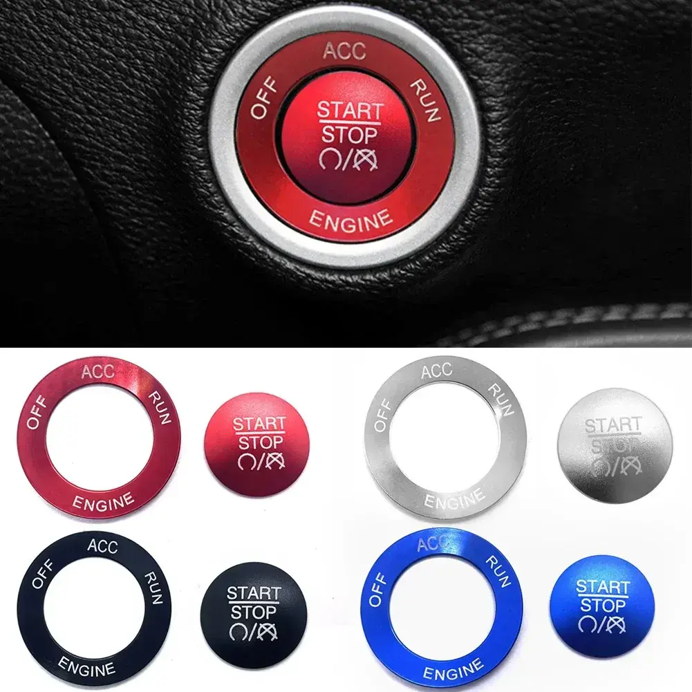 2026 New For Dodge Challenger Charger Ram Durango Car Engine Start Stop Button Cover Switch Ignition Ring Decor Car Sticker Accessories