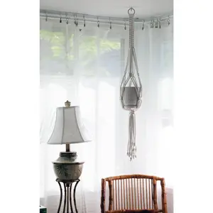 Macrame Plant Hanger - Talia - White Outdoors