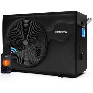 58000 BTU Electric Pool Heater For Inground Pools 18000 Gallon Swimming Pool Heat Pump Above Ground Pool Heater Heating or Cooling WiFi Control Schedule 220V