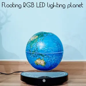 Superior Multi-Color Changing Magnetic Levitating Floating Sphere Lamp Vivid Earth Planet Night Light with Circular Rotation and Suspension Ball in the Air Desk Showcase Decoration for Home Office Unique Gift for Graduation Birthday Anniversary