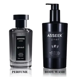 ASSEEK Men's Grooming Gift Set: Magnetic Attraction Pheromone Body Wash  Midnight Marine Man Cologne