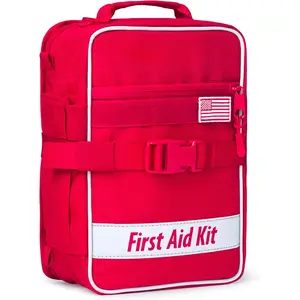 Large First Aid Kit for Car, Travel & Home - Emergency Kit for Hiking, Camping, Backpacking and Outdoors - Includes Zip Stitch Wound Closure Strips - FSA HSA Approved