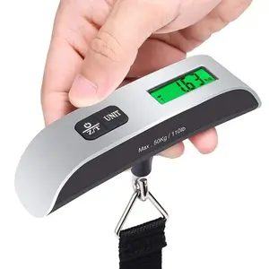 Digital Hanging Luggage Scale 50kg – Portable Electronic Baggage Weight Scale with Backlit LCD Display & Hook | Handheld Travel Luggage Weigher