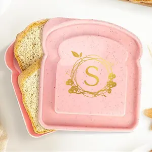 Student Toast-Shaped Bento Box | Large-Capacity Sandwich Container Lunch Box | Dust-Proof for School Breakfasts & Snacks | 26 Letters Wreath Pattern | Ideal Back to School Accessory