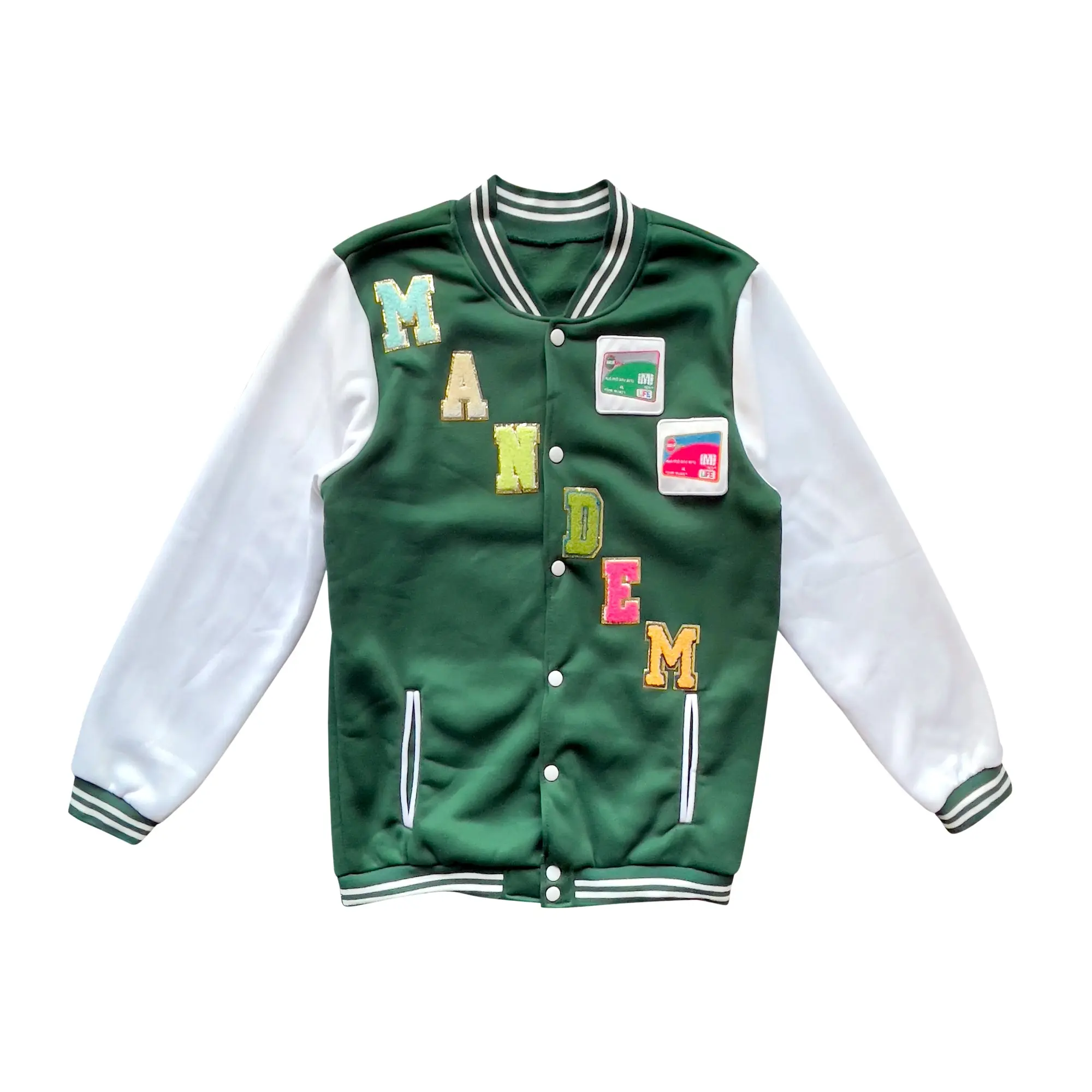 MANDEM Multi Patch Letterman Jacket