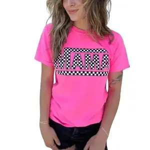 Checkered Mama Tee - Mother’s Day T-Shirt with Checkered Pattern and Classic Round Design, Perfect Gift for Mom
