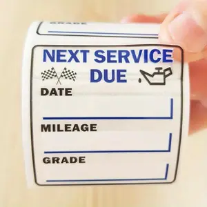 Oil Change Service Sticker, 250pcs Durable & Waterproof Car Windshield Label, Car Stickers with Easy To Read Font Ensures Accurate Maintenance Arrangement, for Vehicle, Truck Car Decal