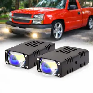 2PCS Slim Mini LED Projector Lights, Super Bright Grill Driving LightsFog Lights for Car/Truck/Offroad/UTV/ATV/Motorcycle 27W 3535 LED3 ModesWhite