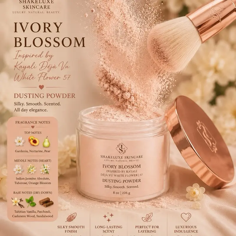 Ivory Blossom Fragranced Makeup Dusting Powder, Beauty & Personal Care Setting Powder, Fragrance