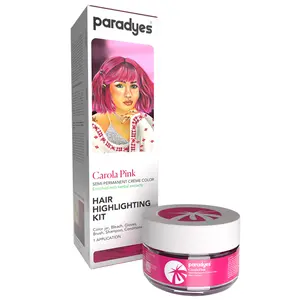 Carola Pink Hair Color Highlighting Kit, Hair Dye enriched with Natural and Herbal Ingredients