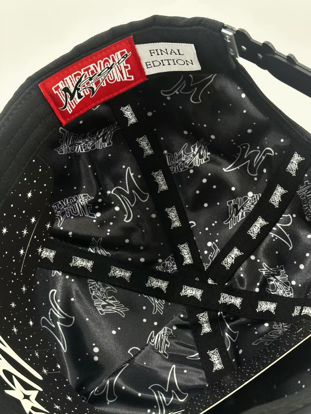 Black Full-Rhinestone Street-Style Baseball Cap — Embellished & Embroidered Hip-Hop Flat-Brim Hat, Unisex Adjustable Urban Streetwear Headwear