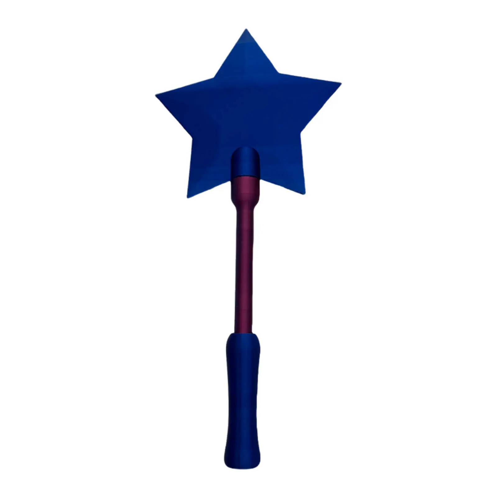 Five-pointed star, blue and red
