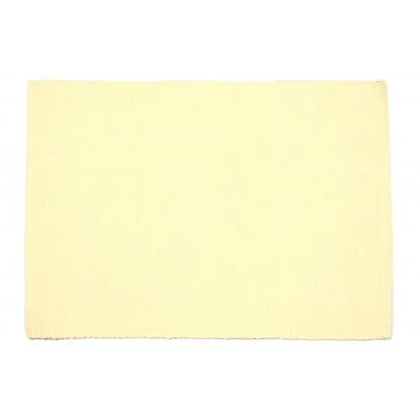 AG-01326S-4 19 in. Ribbed Placemats, Butter Cream - Set of 4