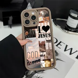 Jesus Collage Phone Case TPU Shockproof Outdoor Cover for iPhone 17 Air 17 Pro 16 Pro 15 Pro Max 14 Plus 13 Pro 12 11 Pro XS Max X XR