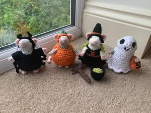 Crochet Halloween Mousefits - Spider, Pumpkin, Witch & Ghost Crochet