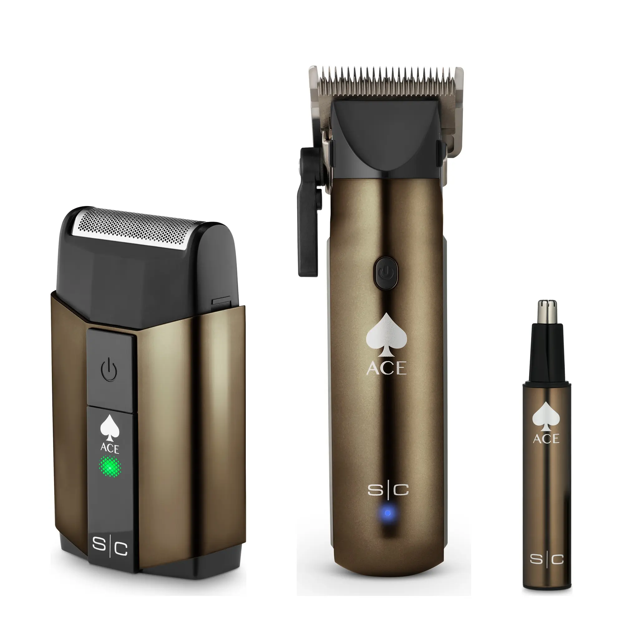 StyleCraft Ace Grooming Bundle, Ace Cordless Hair Clipper, Single Foil Shaver, and Nose and Ear Trimmer StyleCraft Ace Grooming Bundle, Ace Cordless Hair Clipper, Single Foil Shaver, and Nose and Ear Trimmer