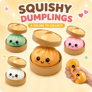 Dumpling Squishy Mystery Fidget Toy,  Bun Soft TPR Stress Relief Unboxing Surprise,  Great Kids Gift Exchange, Squishies, Giant Dumpling Squishy, Real Dumpling Squishy, Glitter Dumpling, Popular Squishies, Squeezy Squishies Fidget Relax Toy