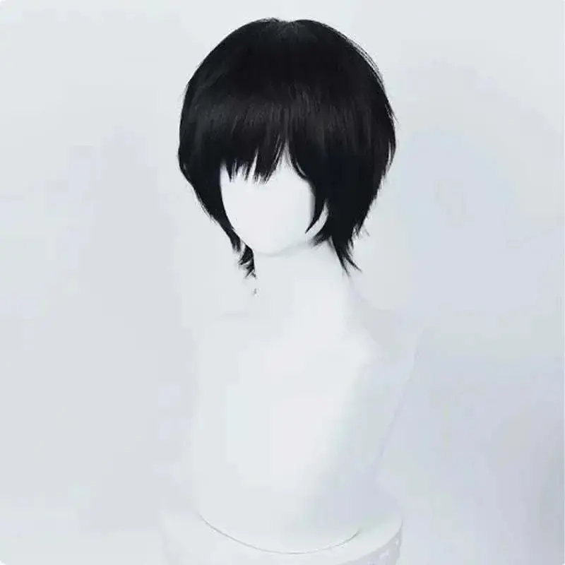 New Anime Chainsaw Man Yoshida Hirofumi Cosplay Wig Short Black Heat Resistant Synthetic Hair Man Party Wigs