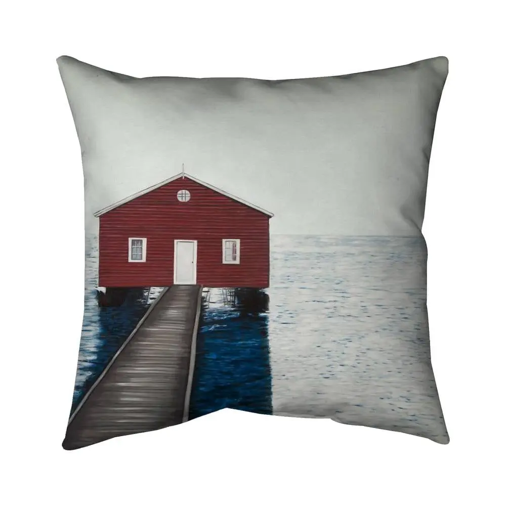 360 stand 16x16 in. Blue Marine Nautical Decorative Cushion - Poly Twill Fabric, Durable Polyester Insert, Boathouse Textile Soft Furnishing Pillow, Nautical Design, Durable Cushions