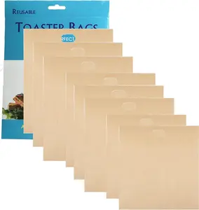 8 Pack Toaster Bags Nonstick Reusable Easy to Clean for Grilled Cheese Sandwiches Toast Bread Snacks (8) Bakeware Utensils Set Butterfly