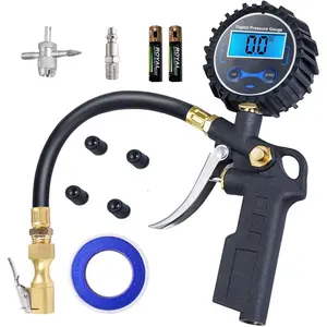 Digital Tire Inflator Gauge 250 PSI – Heavy Duty Air Chuck & Quick Connect Coupler, 0.1 Display for Car, Truck, SUV, RV