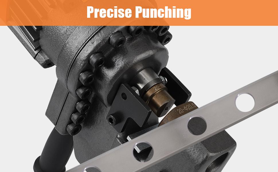 【GARVEE】Electric Hydraulic Hole Punch Machine 1200W 110V with Carbon Brush and 5 Dies for Metal Plates - Suitable for Steel, Iron, Aluminum, Copper, and Hole Sizes Φ1/4"-4/5"