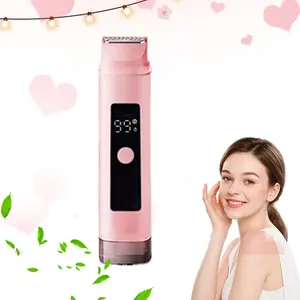 Summer New Explosive 2-in-1 Mini Rechargeable Tweezer Hair Removal Device for Women, Bikini Shaver with LED Display Screen, Painless Personal Beauty Trimmer, Essential for Home and Travel