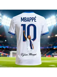 Mbappé #10 Fan Edition 2026 Soccer T-shirt 3D Printed Football Training Top for Men Women Boys Girls Casual Sportswear