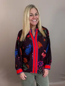 Sabrina Mandarin Collar Blouse