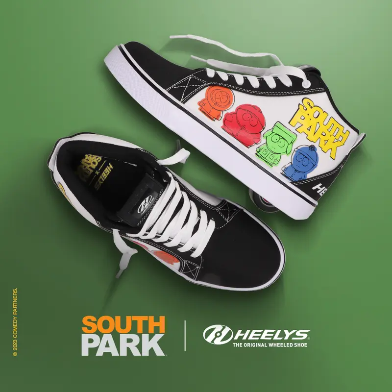 South Park Heelys Roller Shoes | Racer Mid shoes with wheels for teens and adults