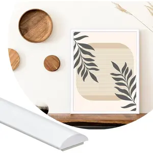 9.8 Ft Peel and Stick Trim,Flexible Trim Molding for Backsplash Tile Edge, Self-Adhesive Wall Trim for Corner, Frame Decor White(Paintable)