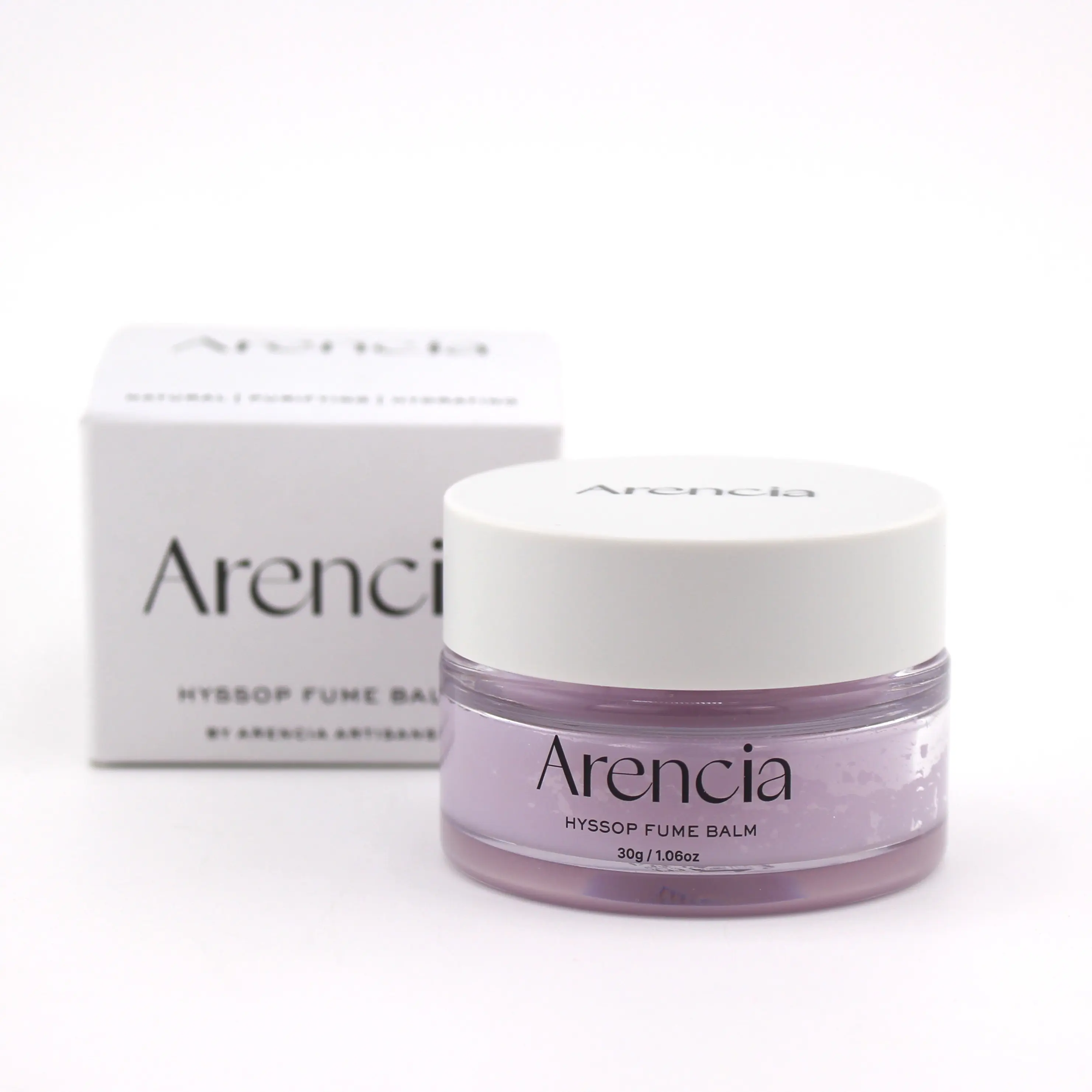 Arencia Hyssop Fume Balm (30g) - Balm Form Skincare Lip Treatment with Shea, Hydrating Remedy for Locking in Moisture, Soothing & Calming Aromatherapy Solution