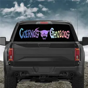 Cuernos Chuecos Words Decals Sticker Car Exterior Accessory For Cars,Trucks,SUV,Room Window