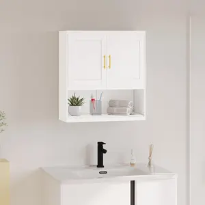GEITIN Metal Bathroom Cabinet Wall Mount with Adjustable Shelf, Over The Toilet Storage Cabinet Medicine Cabinets for Bathroom, Kitchen