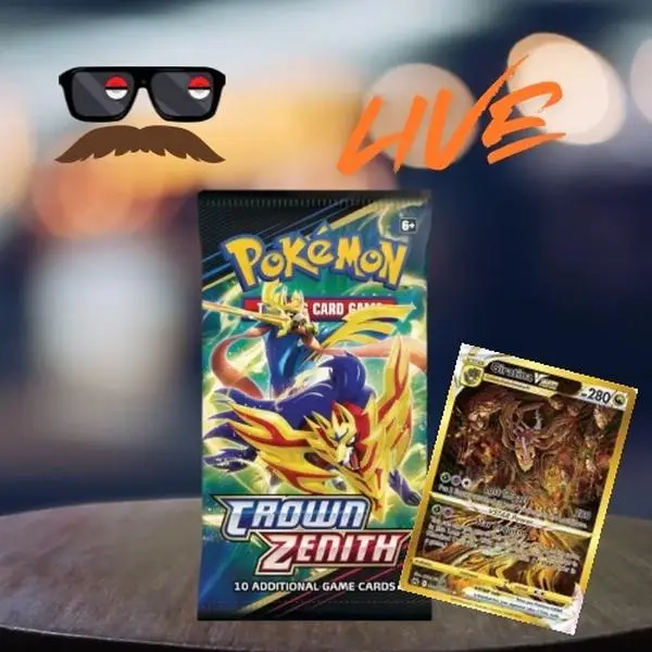 Crown Zenith Booster Pack x1 Pokemon - Includes 10 Additional Game Cards, Features VSTAR Powers, Special Illustrations, and Rare Pokémon