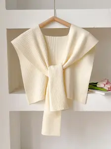 Solid Color Scarf, Knitted Scarf, Casual Soft Scarf, Casual Versatile Shawl for Women, Fashionable Accessories for Daily Wear, Trendy All-match & Exquisite Scarf for Birthday Gift