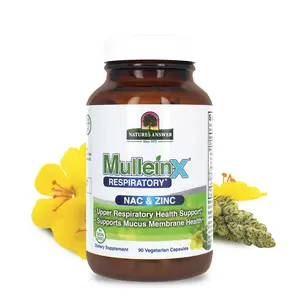 Nature's Answer Mullein X Respiratory Capsules with NAC & ZINC 90 Vegetarian Capsules